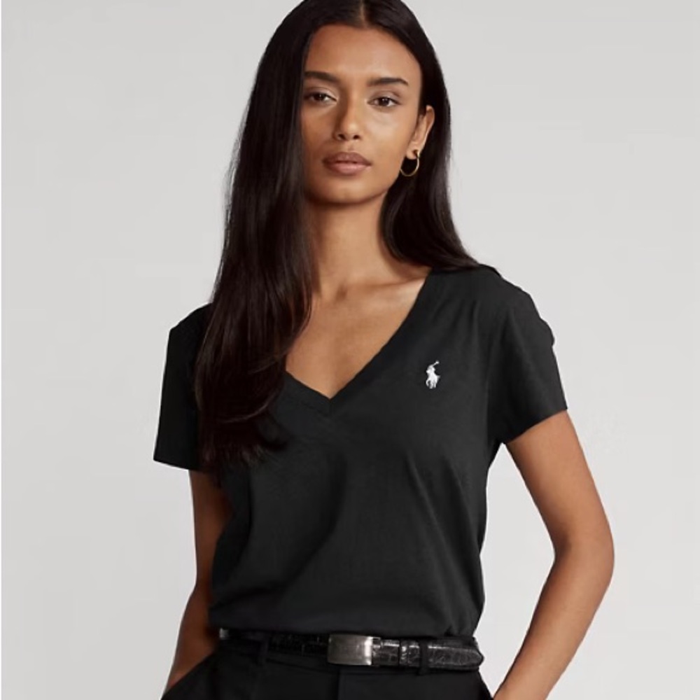 Ralph Lauren Black V-Neck Tee